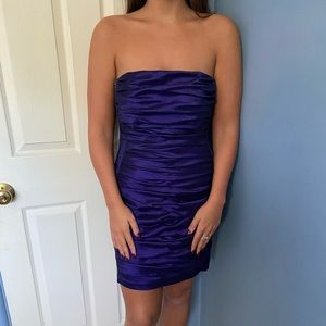 Purple Strappless Jessica McClintock Dress